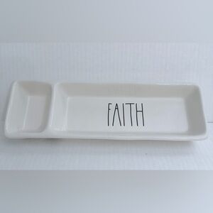 Rae Dunn Artisan Collection FAITH Ceramic Desk Tray